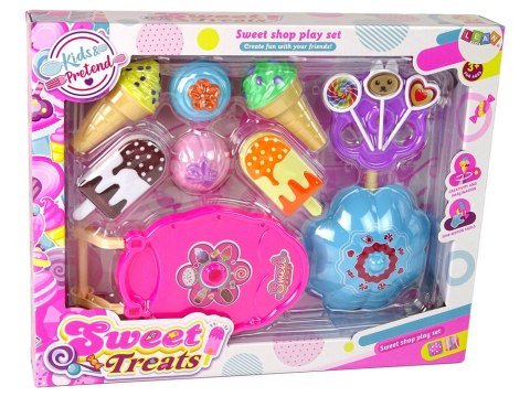 LEAN Toys Zestaw Słodkości Wózek Stoisko Lodziarnia