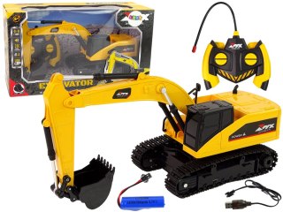 LEAN Toys Żółta Koparka Gąsienicowa Zdalnie Sterowana