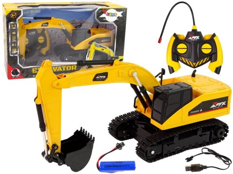 LEAN Toys Żółta Koparka Gąsienicowa Zdalnie Sterowana