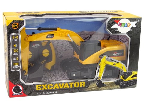 LEAN Toys Żółta Koparka Gąsienicowa Zdalnie Sterowana