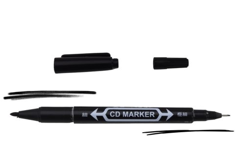LEAN Zestaw Markerów Dwustronnych Wodoodpornych Do Płyt CD Czarny 10szt.
