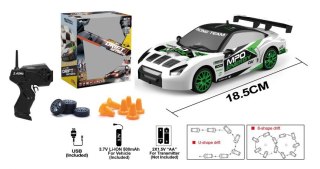 LoveStory Auto Sportowe Zdalnie Sterowane Wymienne Koła Biało- Zielone