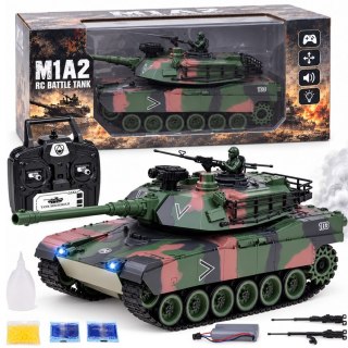 JOKOMISIADA Czołg Zdalnie Sterowany RC Abrams M1A1 Dym Dźwięk Światło 45cm RC0770