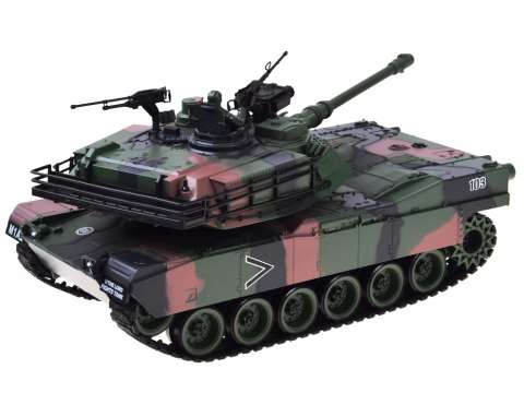 JOKOMISIADA Czołg Zdalnie Sterowany RC Abrams M1A1 Dym Dźwięk Światło 45cm RC0770