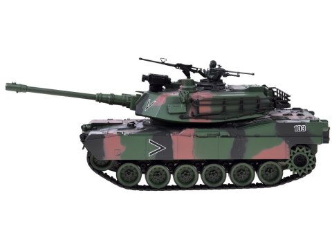 JOKOMISIADA Czołg Zdalnie Sterowany RC Abrams M1A1 Dym Dźwięk Światło 45cm RC0770