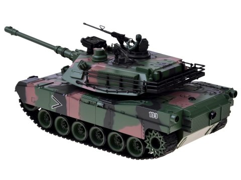 JOKOMISIADA Czołg Zdalnie Sterowany RC Abrams M1A1 Dym Dźwięk Światło 45cm RC0770
