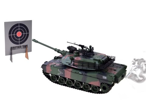 JOKOMISIADA Czołg Zdalnie Sterowany RC Abrams M1A1 Dym Dźwięk Światło 45cm RC0770