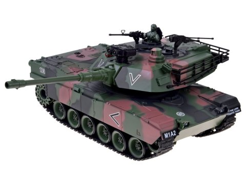 JOKOMISIADA Czołg Zdalnie Sterowany RC Abrams M1A1 Dym Dźwięk Światło 45cm RC0770