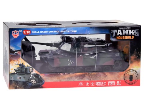 JOKOMISIADA Czołg Zdalnie Sterowany RC Abrams M1A1 Dym Dźwięk Światło 45cm RC0770