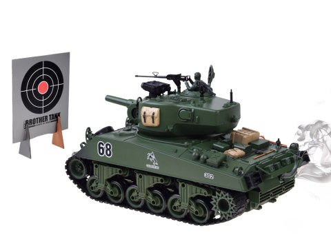 JOKOMISIADA Czołg zdalnie sterowany Sherman M4A3 Strzela Dym Dźwięk Wieżyczka RC0769