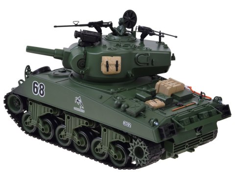 JOKOMISIADA Czołg zdalnie sterowany Sherman M4A3 Strzela Dym Dźwięk Wieżyczka RC0769