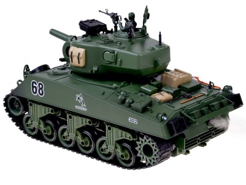 JOKOMISIADA Czołg zdalnie sterowany Sherman M4A3 Strzela Dym Dźwięk Wieżyczka RC0769