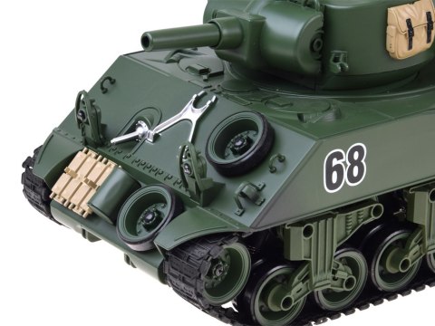 JOKOMISIADA Czołg zdalnie sterowany Sherman M4A3 Strzela Dym Dźwięk Wieżyczka RC0769