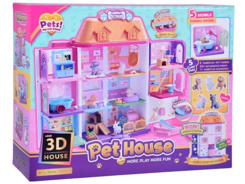 JOKOMISIADA Domek rozkładany dla zwierząt Pet house zestaw z figurkami akces ZA5420