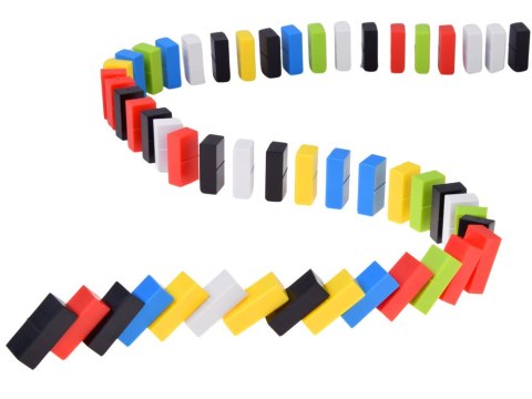JOKOMISIADA Domino dla Dzieci 100 Elementów Kolorowe Klocki Układanka Edukacyjna ZA6290