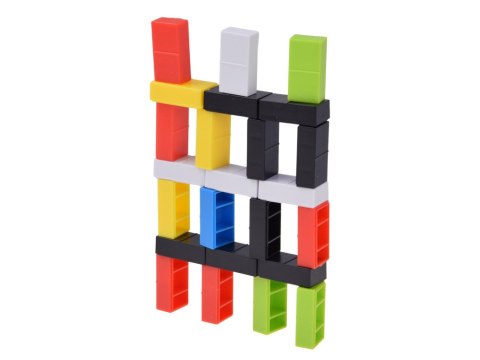 JOKOMISIADA Domino dla Dzieci 100 Elementów Kolorowe Klocki Układanka Edukacyjna ZA6290