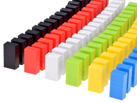 JOKOMISIADA Domino dla Dzieci 100 Elementów Kolorowe Klocki Układanka Edukacyjna ZA6290