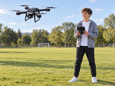 JOKOMISIADA Dron RC A19P Kamera HD Pilot z Ekranem Omijanie Przeszkód Etui RC0774