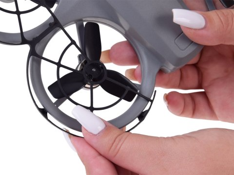 JOKOMISIADA Dron z kamerą - zdalnie sterowany Quadrocopter + pilot z ekranem LCD RC0775