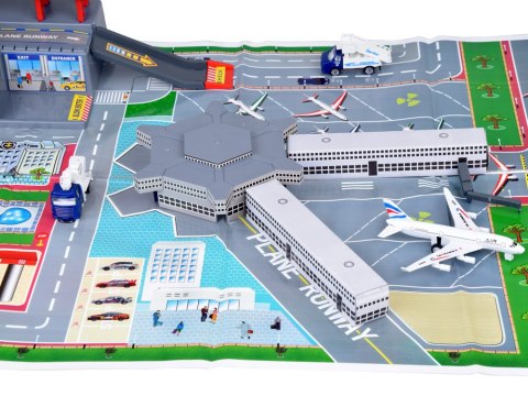 JOKOMISIADA Duży Zestaw Lotnisko Parking Samolot Samochody + Mata ZA5395