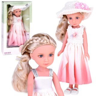 JOKOMISIADA Elegancka Stylowa Lalka w Kapeluszu z Długimi Blond Włosami ZA5314