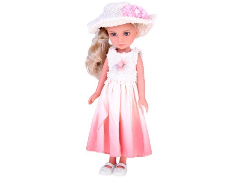 JOKOMISIADA Elegancka Stylowa Lalka w Kapeluszu z Długimi Blond Włosami ZA5314