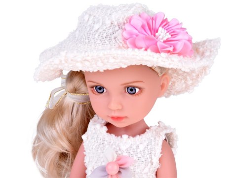JOKOMISIADA Elegancka Stylowa Lalka w Kapeluszu z Długimi Blond Włosami ZA5314