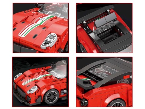 JOKOMISIADA Klocki techniczne Supersportowe auto CZERWONE spojler 413-ele ZA5261