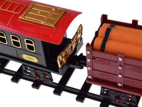 JOKOMISIADA Kolejka z torami Lokomotywa z wagonami para wodna + światło RC0629
