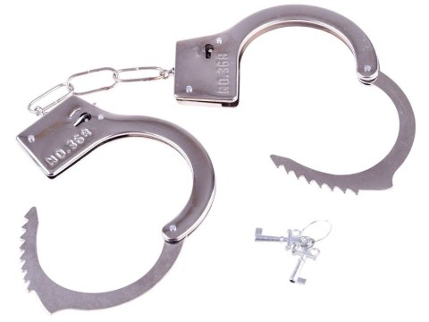 JOKOMISIADA Metalowe KAJDANKI zabawa w policję kluczyk ZA3368