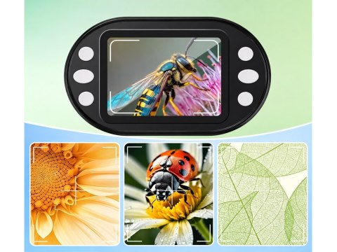 JOKOMISIADA Mikroskop Cyfrowy dla Dzieci 1000x Ekran 2" Kamera LED Polskie Menu ES0031