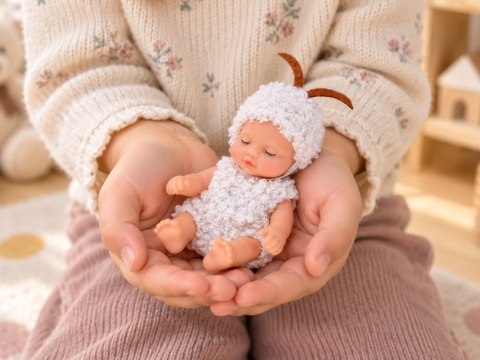 JOKOMISIADA Mini Laleczka Bobas OWIECZKA 11 cm Ruchome Rączki Nóżki Główka ZA6454