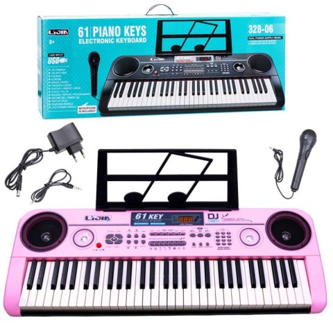 JOKOMISIADA Organy Keyboard + mikrofon 61klawisz 328-06 IN0082