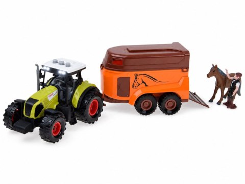 JOKOMISIADA ZAGRODA DLA KONI Traktor z przyczepą + figurki SZKÓŁKA JEŹDZIECKA ZA6276