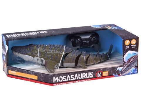 JOKOMISIADA Zdalnie Sterowany Mozazaur dinozaur wodny Pływa Rozpyla Wodę 40 cm RC0801