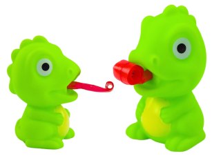 LEAN TOYS Dinozaur Gumowy Z Wysuwanym Językiem Zielony 8CM