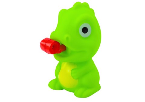 LEAN TOYS Dinozaur Gumowy Z Wysuwanym Językiem Zielony 8CM