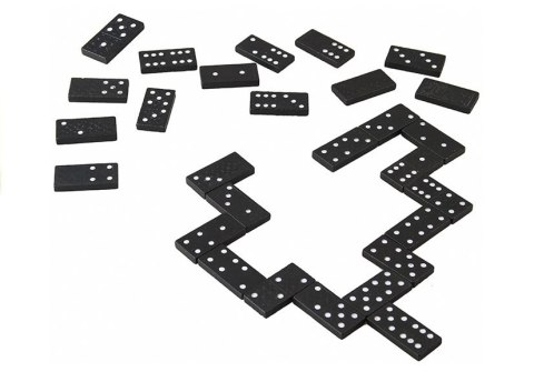 LEAN TOYS Gra Domino w Drewnianym Pudełku 28 Elementy
