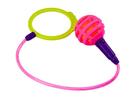 LEAN TOYS Skakanka Skipper Hula Hop Na Nogę Różowa Diody LED