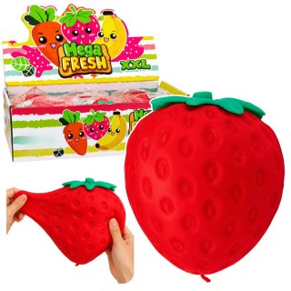 LEAN Toys Duży Gniotek Antystresowy Truskawka Squishy Elastyczna Czerwona 14 cm