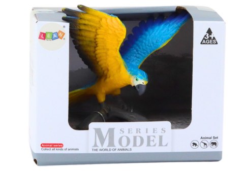 LEAN Toys Figurka Papuga Ara Ararauna 7 cm Niebiesko-Żółta
