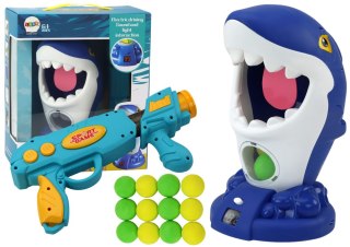 LEAN Toys Gra Zręcznościowa Strzelanie Do Rekina Pistolet Kulki