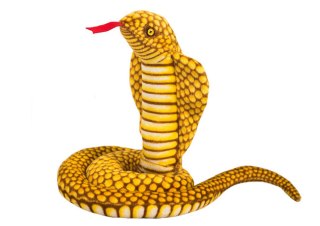 LEAN Toys Maskotka Pluszowa Wąż Kobra Królewska Żółta 100 cm