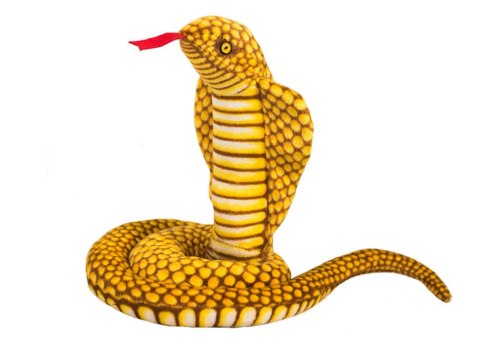 LEAN Toys Maskotka Pluszowa Wąż Kobra Królewska Żółta 100 cm