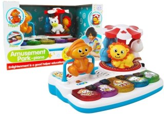 LEAN Toys Pianinko Ze Zwierzątkami + Karuzela Plac zabaw