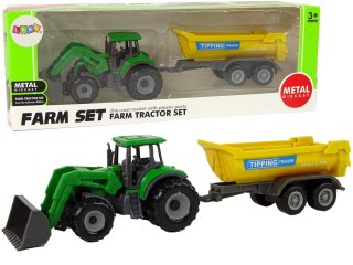 LEAN Toys Pojazd Rolniczy Traktor Przyczepka D Zielony