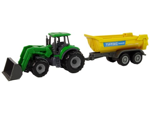 LEAN Toys Pojazd Rolniczy Traktor Przyczepka D Zielony