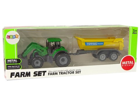 LEAN Toys Pojazd Rolniczy Traktor Przyczepka D Zielony
