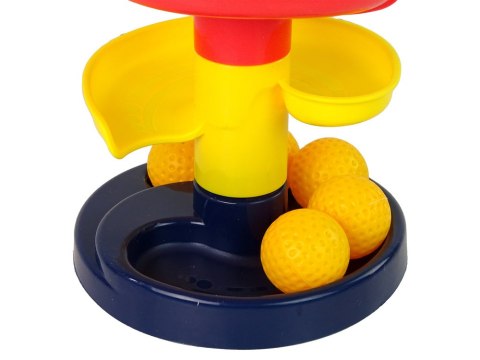 LEAN Toys Sorter Edukacyjna Zjeżdżalnia Piłeczek 6 Poziomów Świnka Kosz