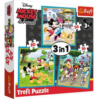 Trefl Puzzle Puzzle - 3w1 (20, 36, 50) - Myszka Miki z przyjaciółmi - Trefl 34846